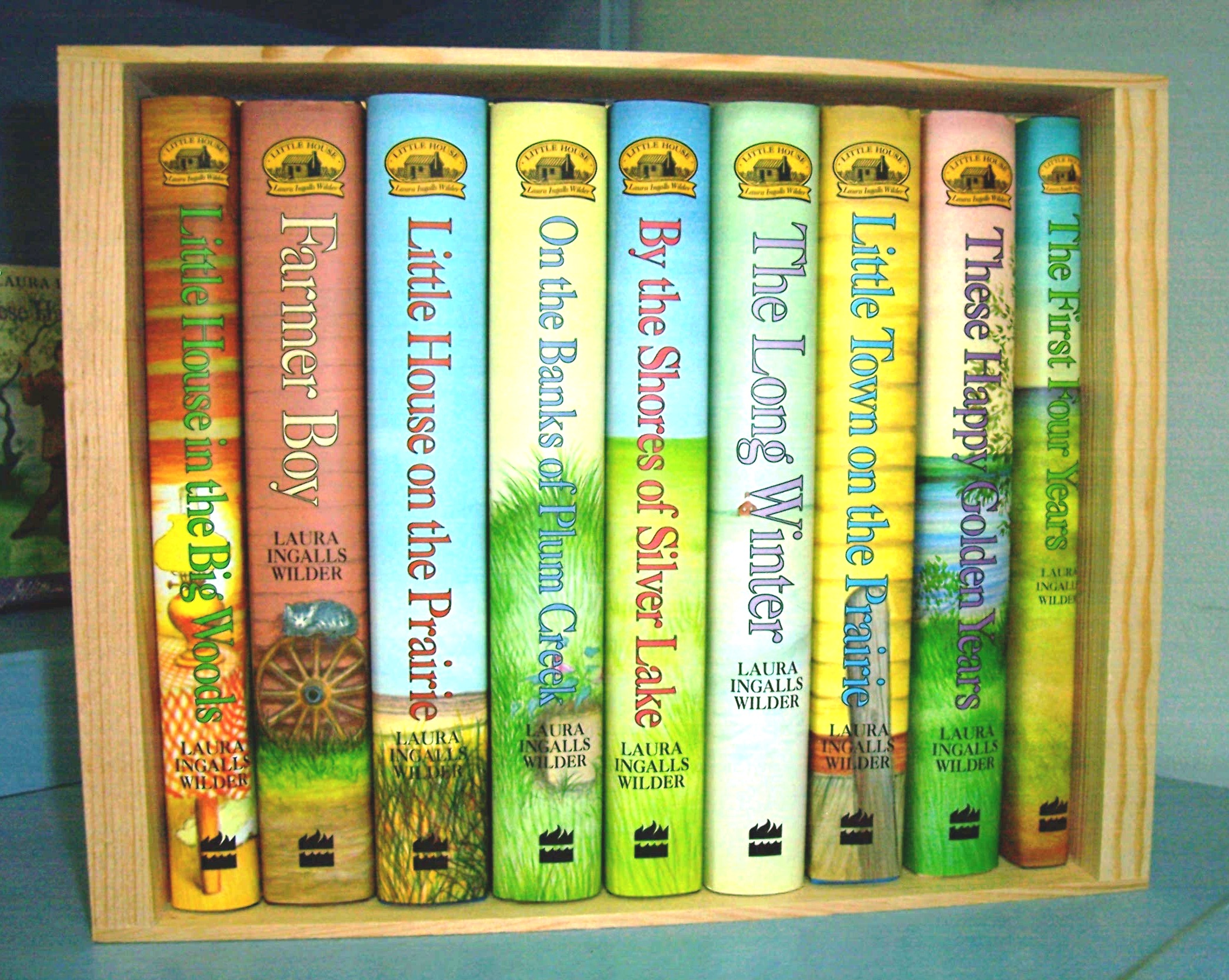 hard cover boxed set of little house books four tickets to christmas